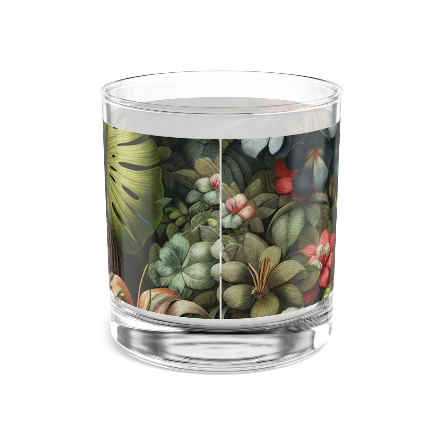 Rainforest Rabbit Outing Rocks Glass - 10oz Colorful Island Design