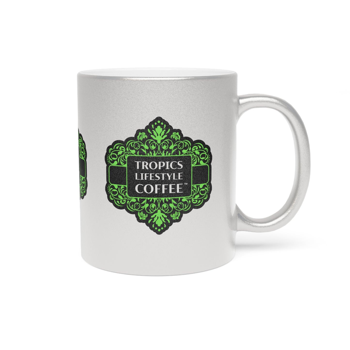 Tropical Lifestyle Coffee Metallic Mug - Elegant Coffee Cup, Chic Gift, Coffee Lover's Essentials