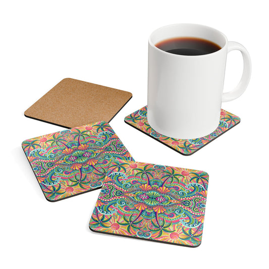 Four-piece Coaster Set - Kaleido Bay