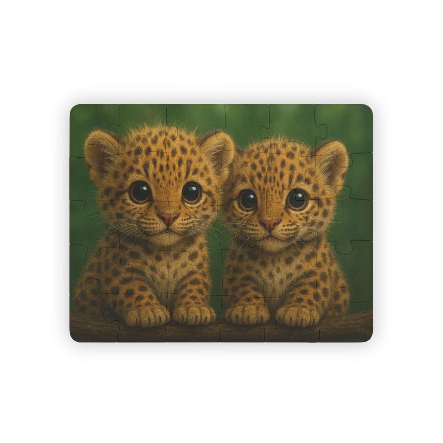 Tropical Kids' Puzzle - 30-Piece Puzzle for Fun and Learning / Two Baby Jaguars