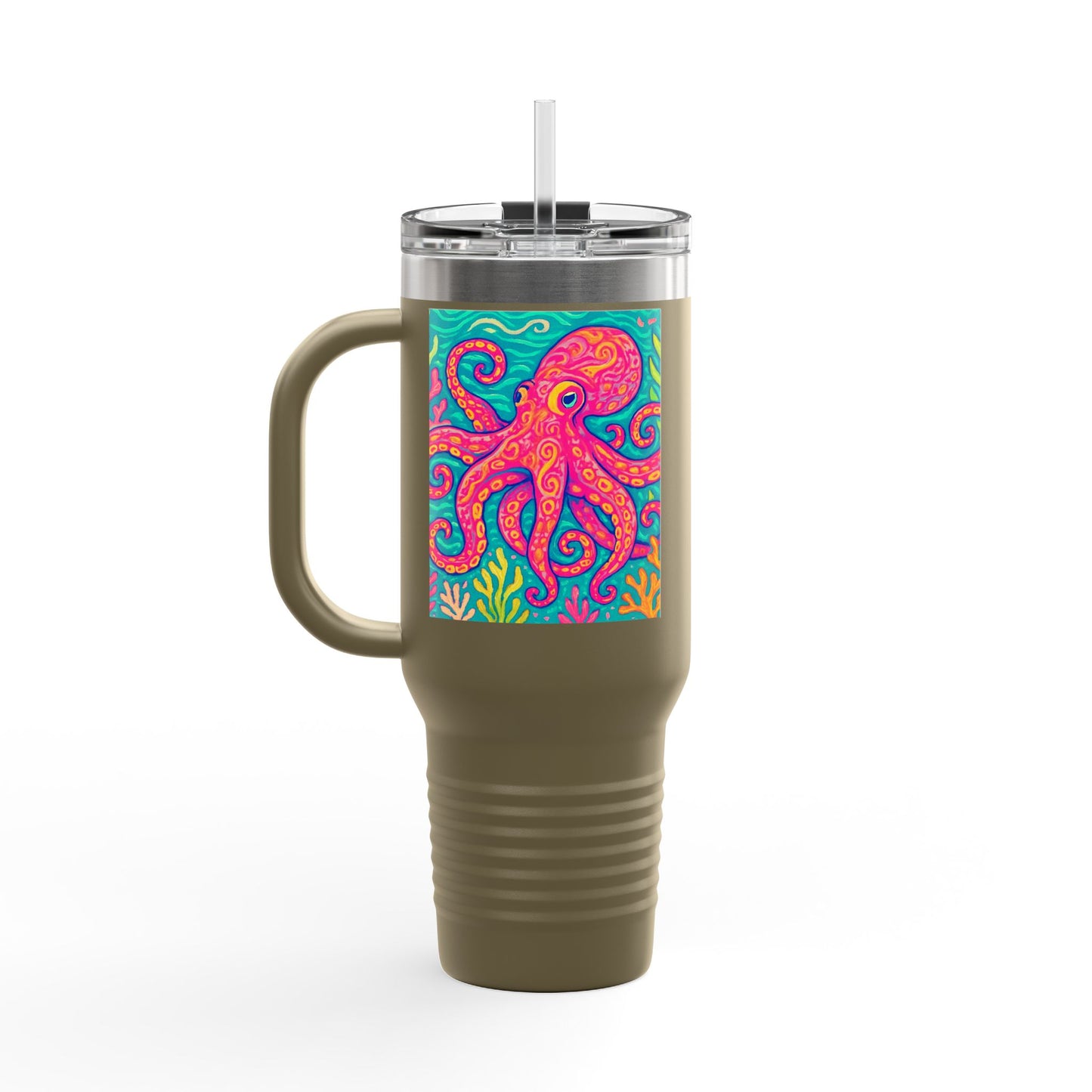 Kraken Joe/Red Insulated Travel Mug - 40oz - Perfect for Outdoor Adventures