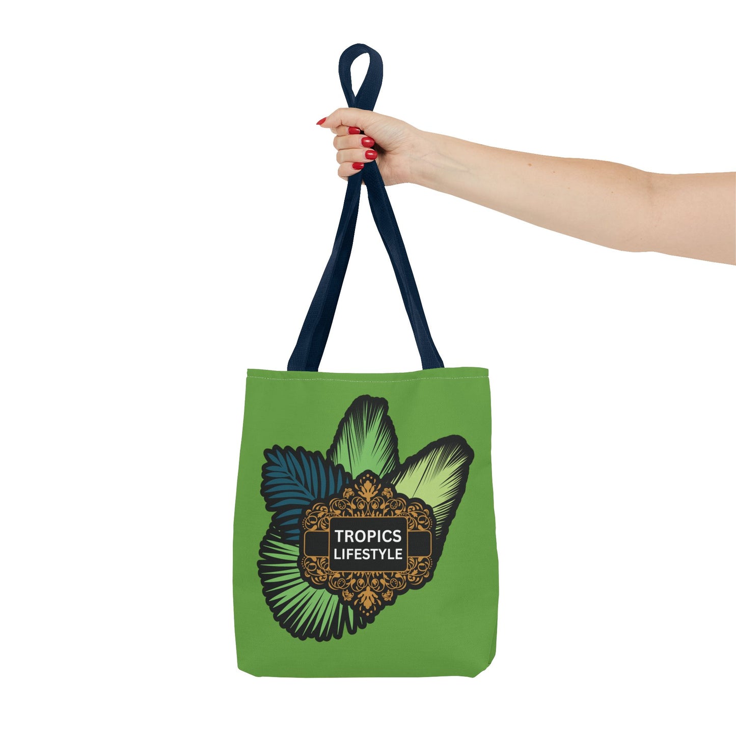 Elegant Tropics Lifestyle Logo Tote Bag - 3 Sizes, Green