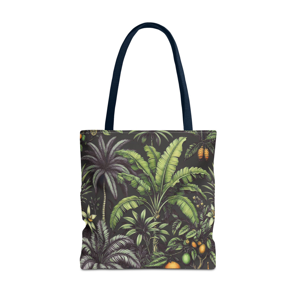 Tropical Fruit/Black Tote Bag - 3 Sizes