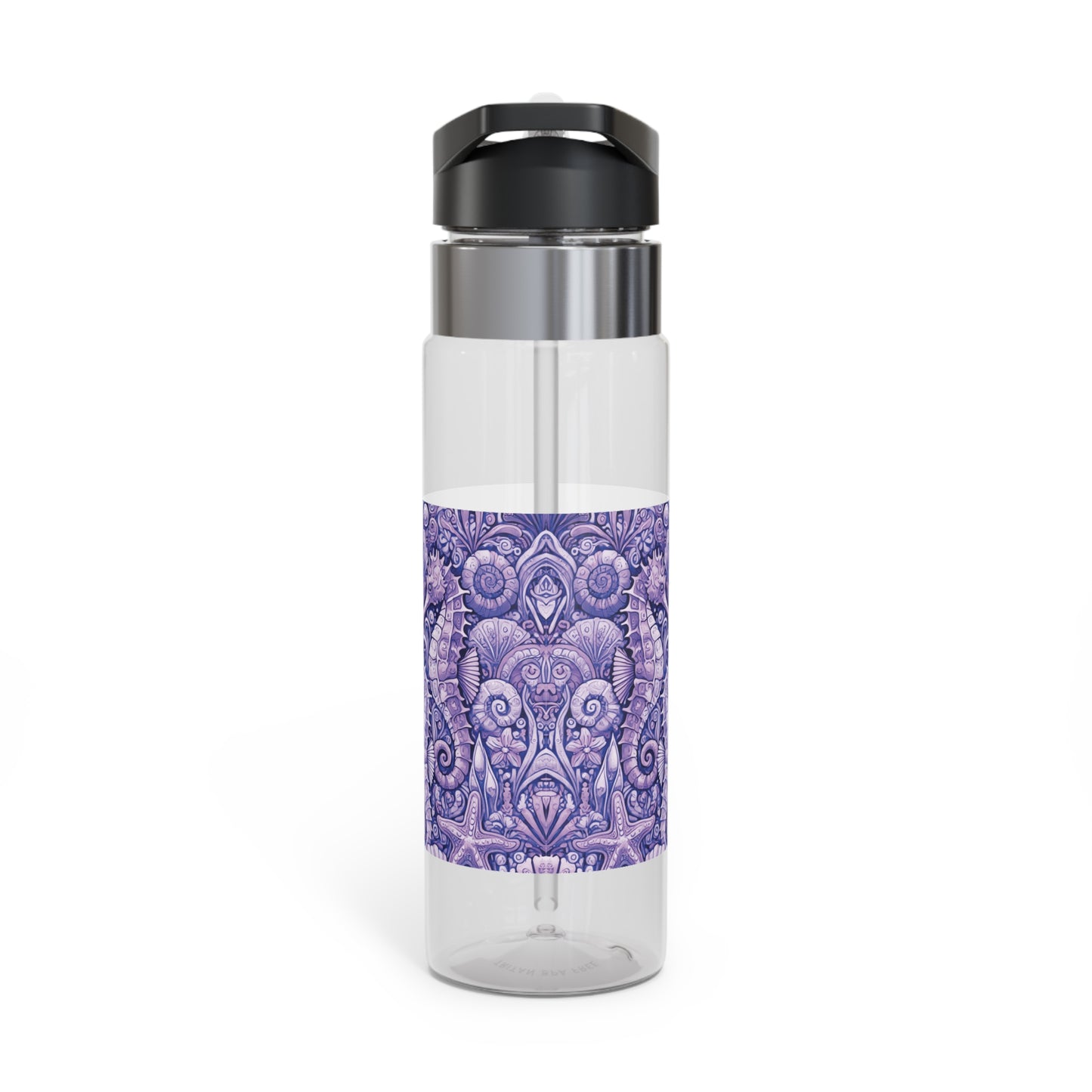 Tropical 20oz Tritan Sport Water Bottle -  Leakproof, Lightweight, BPA-Free / Seahorse Trio, Amethyst