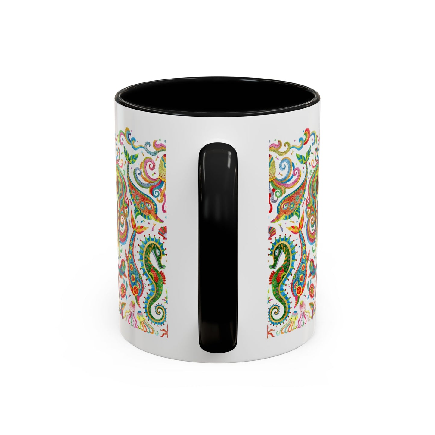 Accent Coffee Mug | Tropical-Inspired Drinkware / Colorful Mermaid Kingdom