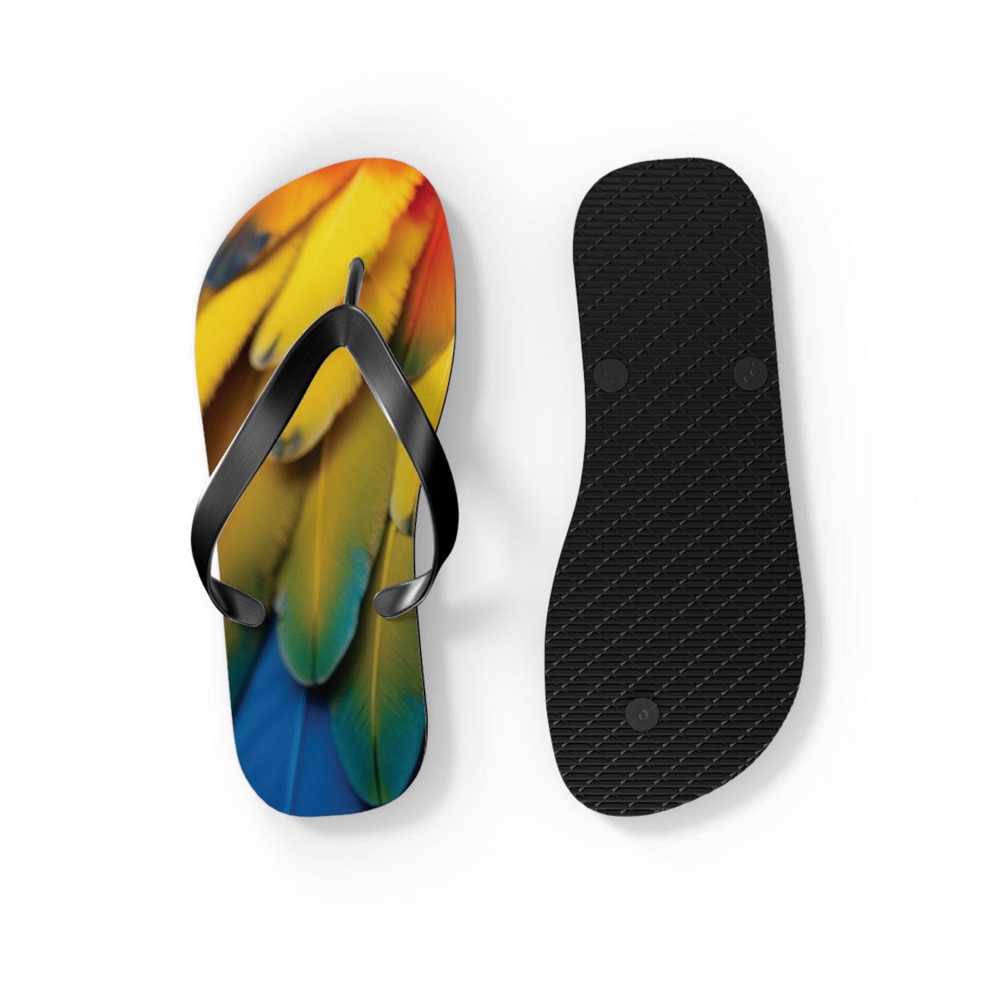 Flip Flops - Macaw Feathers