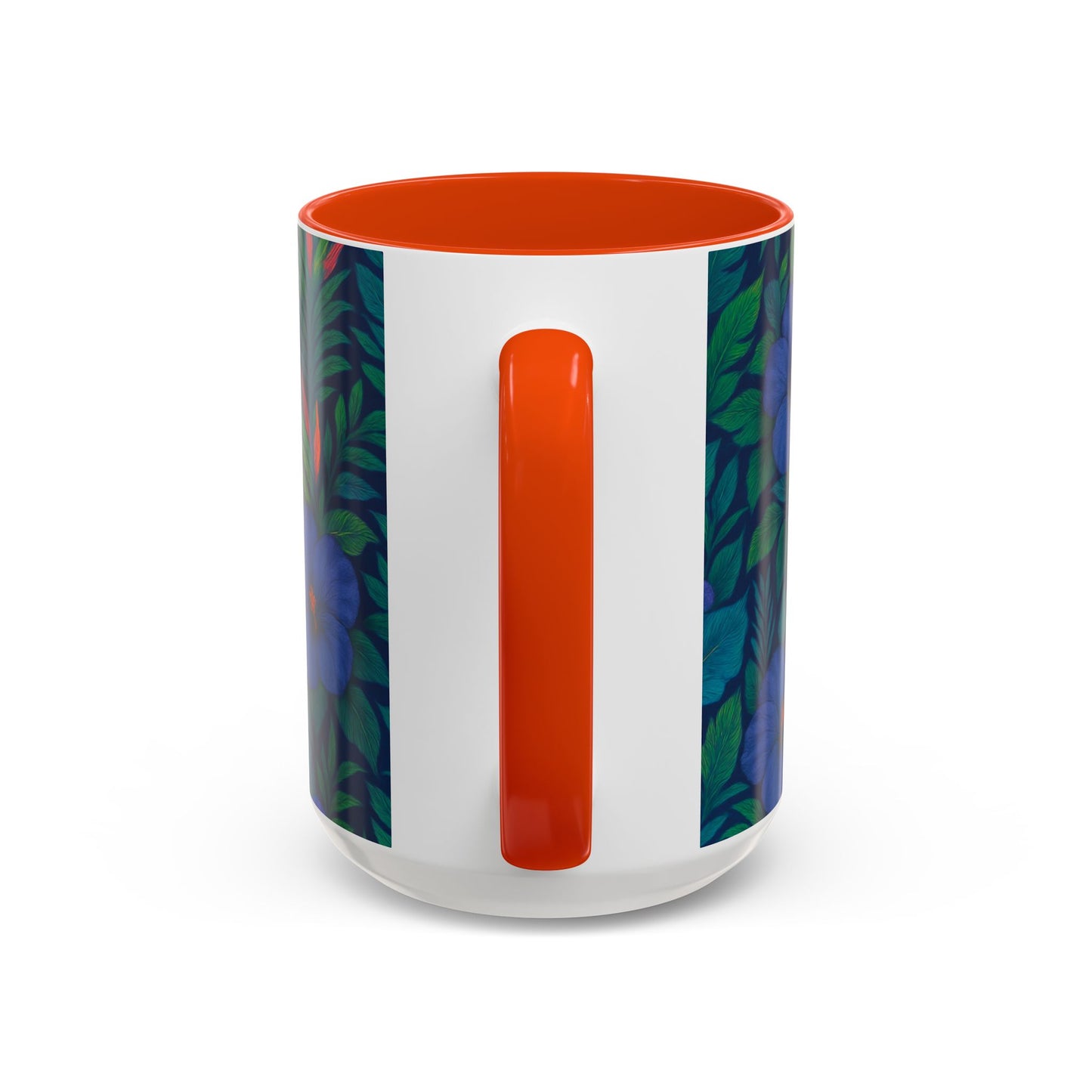 Vibrant Floral Coffee Mug - 11oz & 15oz / Midnight Flower Coral