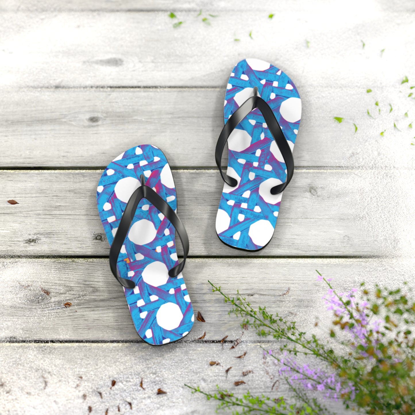 Flip Flops - Beach Chair Wicker, Amethyst