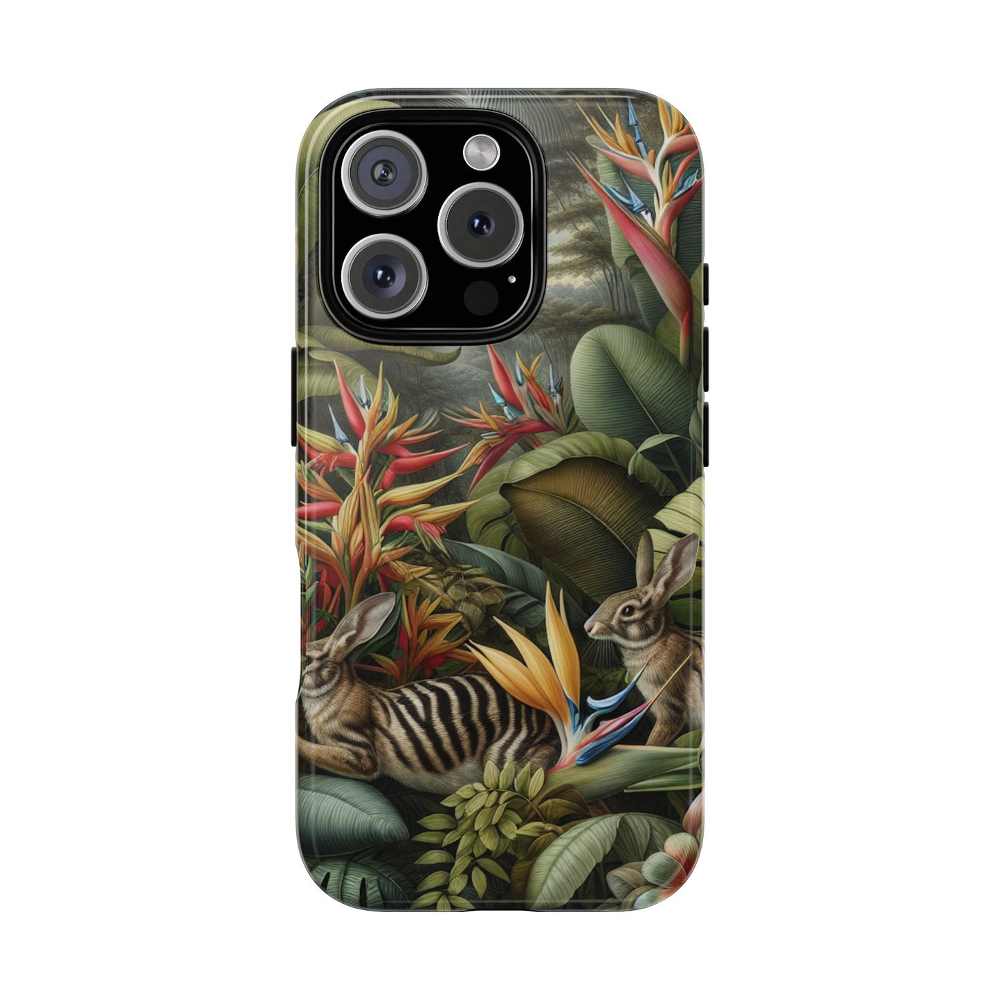 Rainforest Rabbit Outing Phone Case - Tough Cases with Summer Vibe