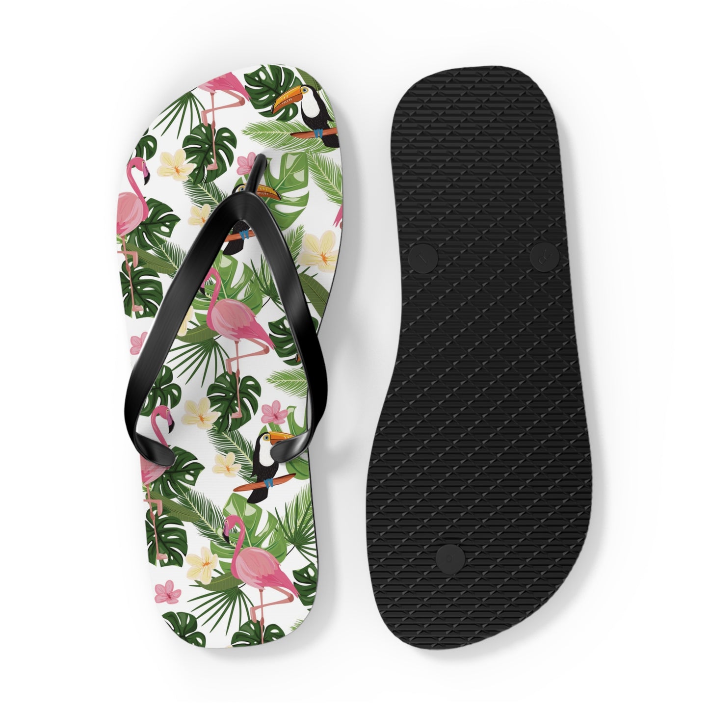 Flip Flops - Toucan and Flamingo Friends