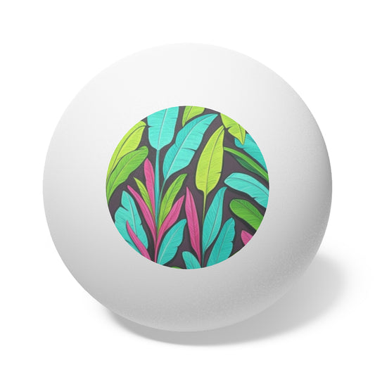 Tropical Paradise Ping Pong Balls - 6 Pack with Young Leaves