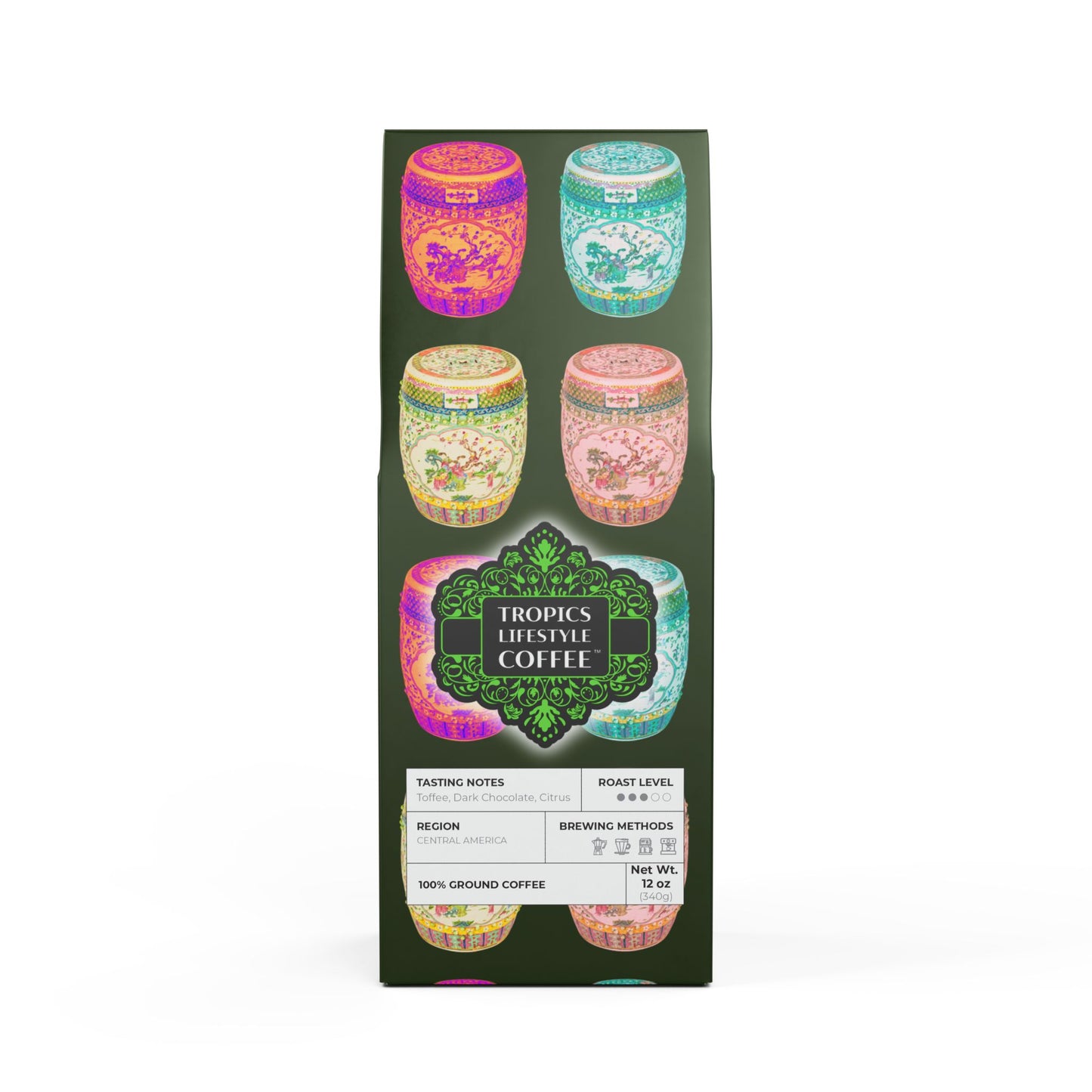 Citrus Bay Blend™ (Medium Roast) Specialty Grade Craft Coffee / Tropical Garden Stools