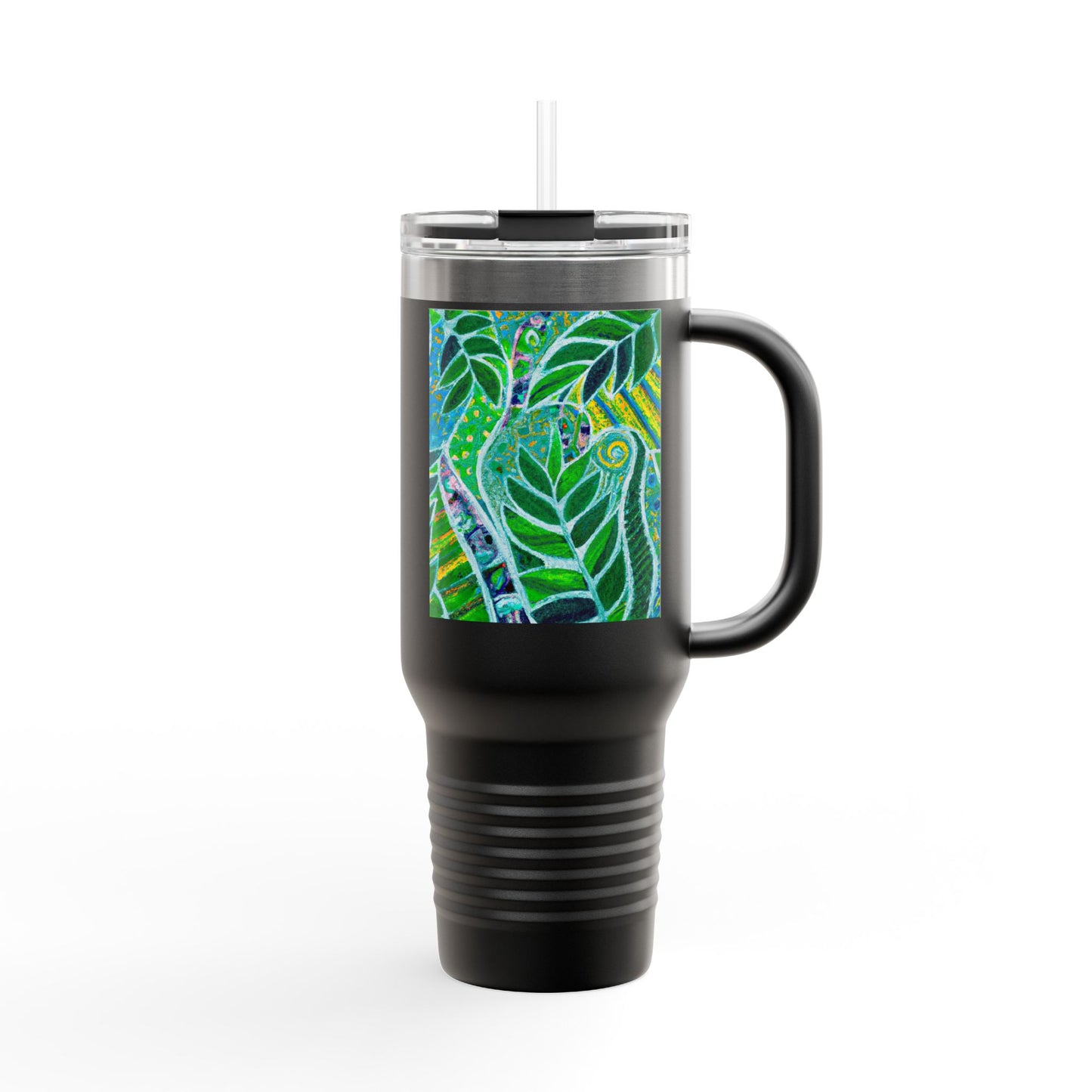Amazon Whimsy/Green Insulated Travel Mug - 40oz - Perfect for Outdoor Adventures