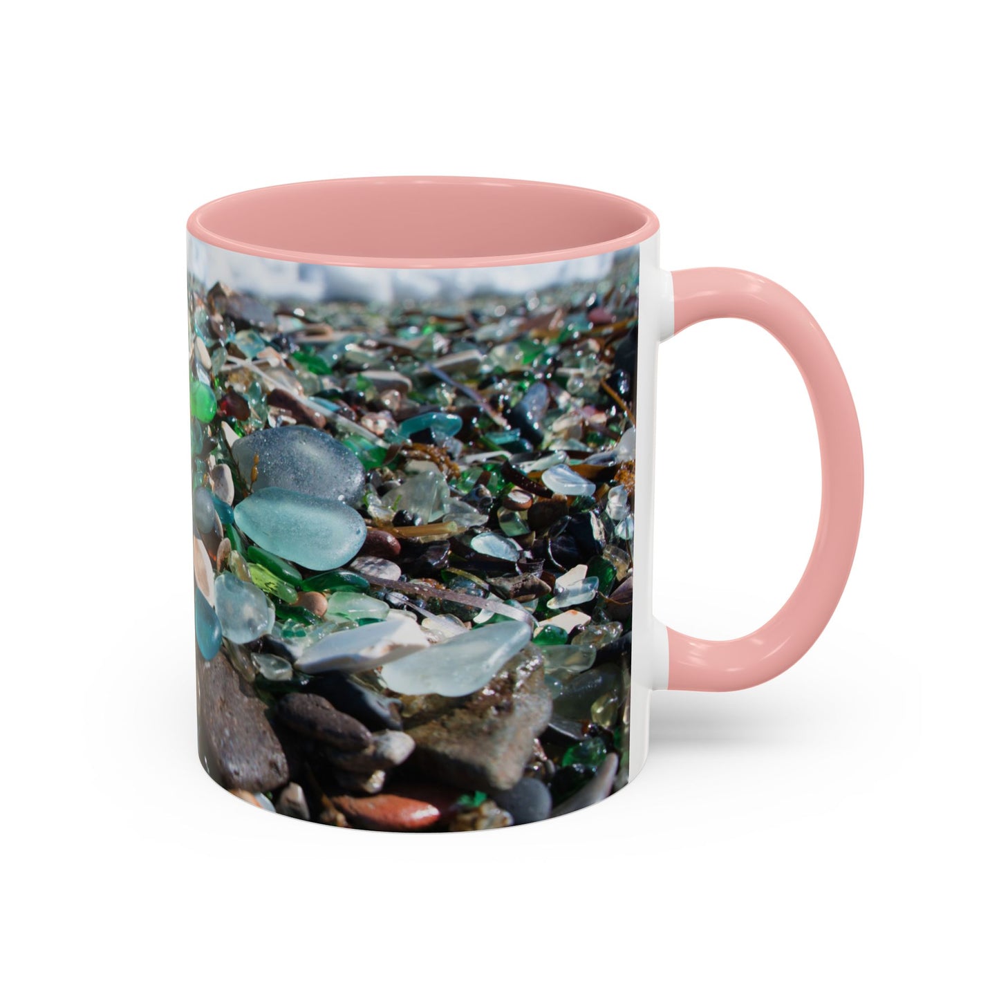 Coastal Accent Coffee Mug | Sea-Inspired Drinkware / Beach Glass Along Shoreline