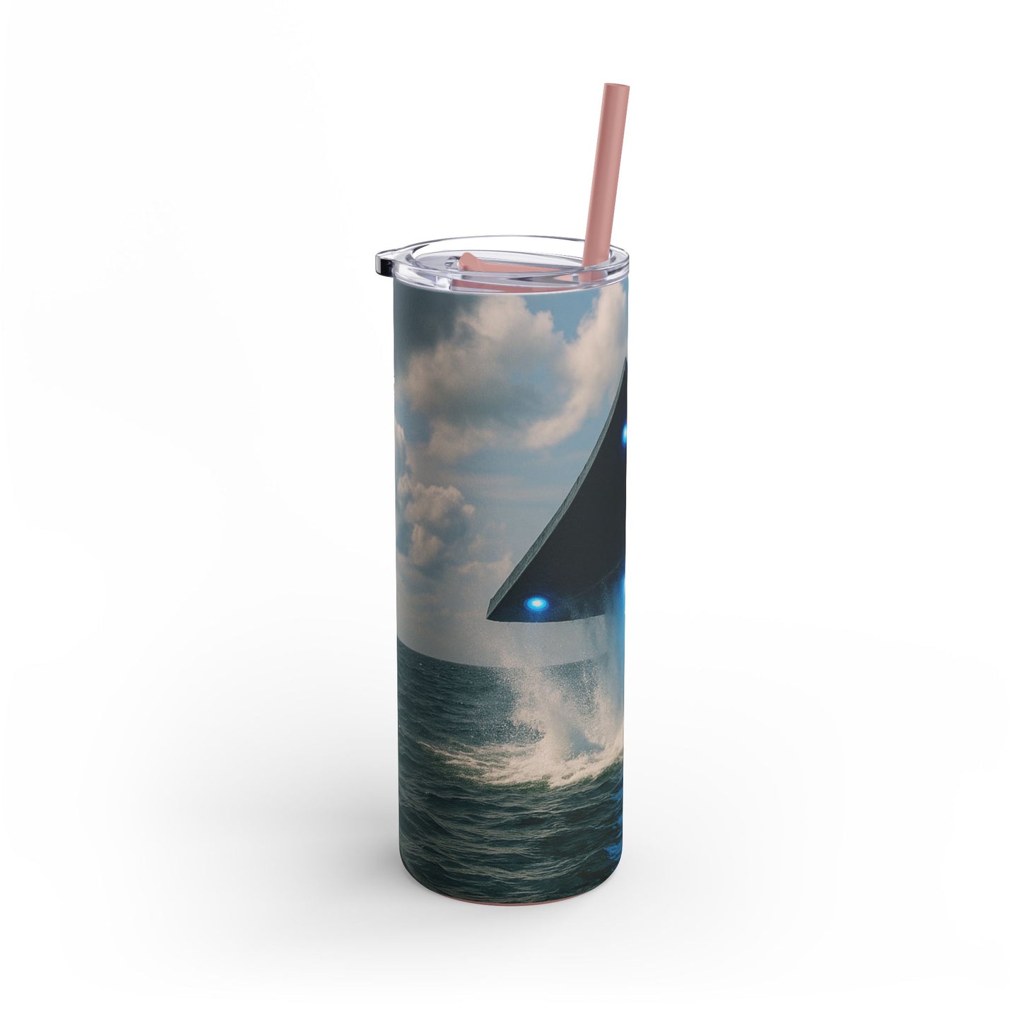 20oz Matte Tumbler, 7 Colors - Stylish Travel Cup -UFO and Dolphin