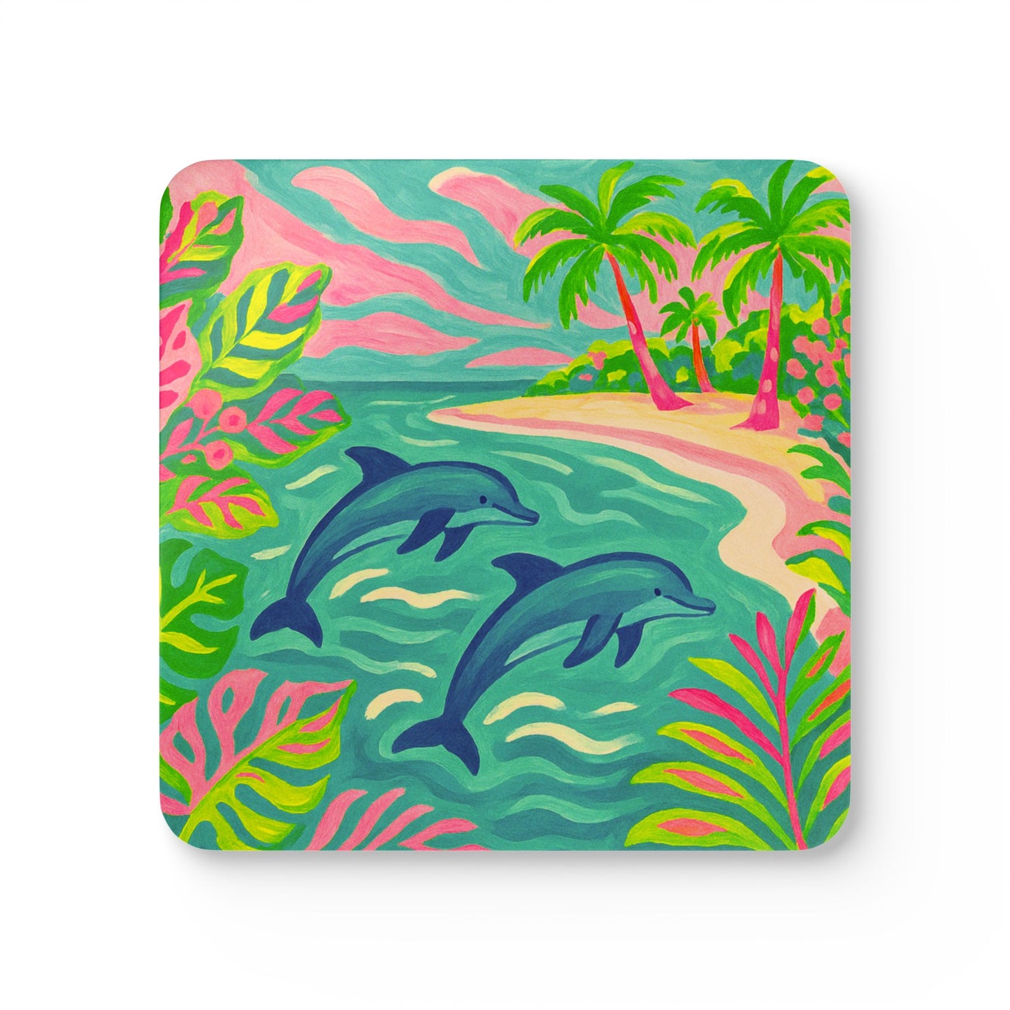 Coaster Set -  Jumping Dolphins