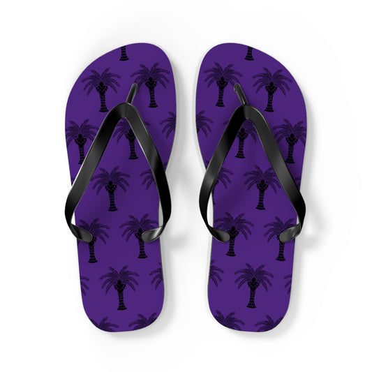 Flip Flops - Stylized Palm, purple