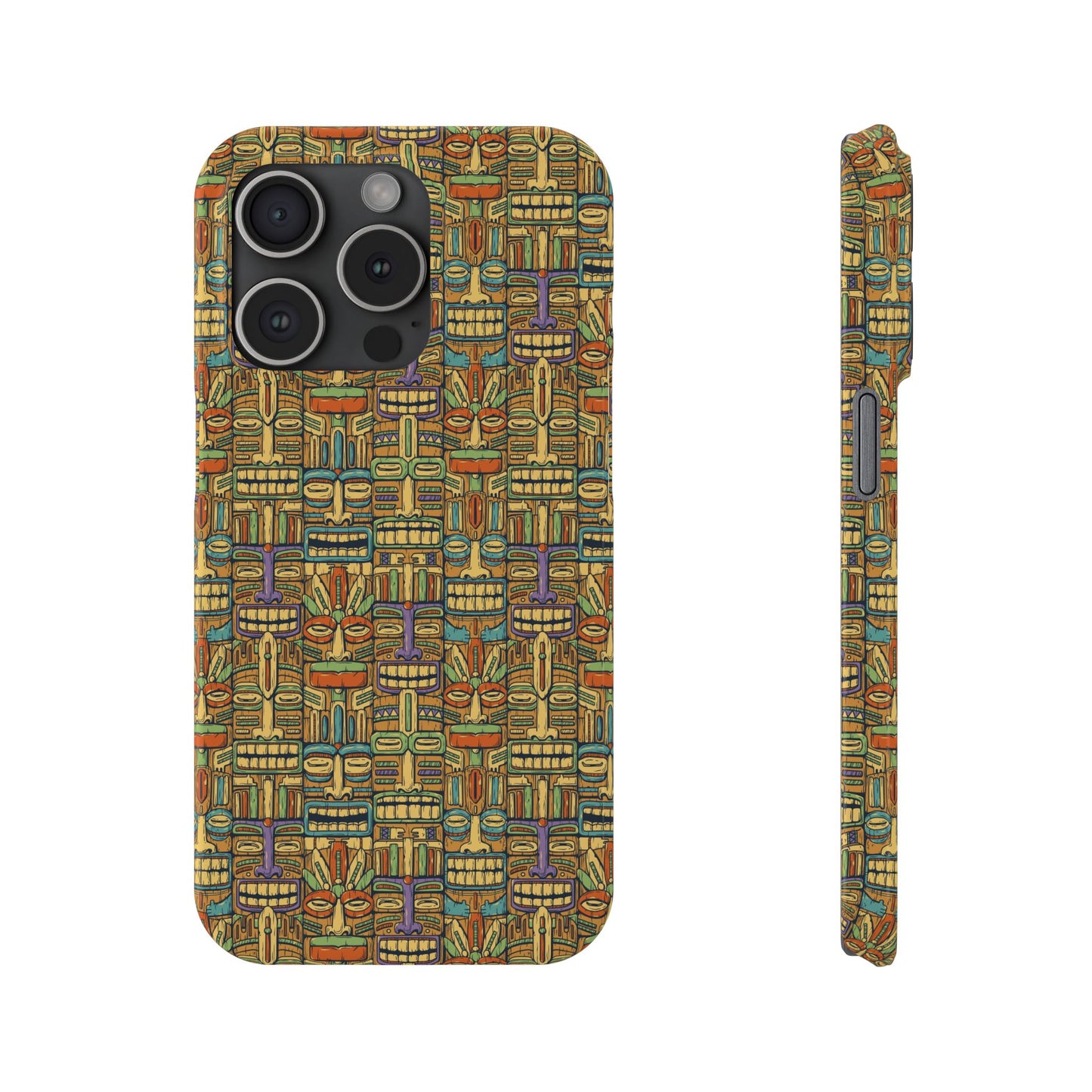 Slim Phone Cases - Colorful Tiki Party