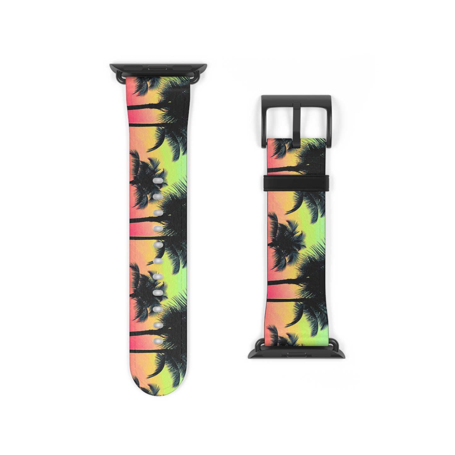 Apple Watch Band - Tropical Palm Glow Sangria