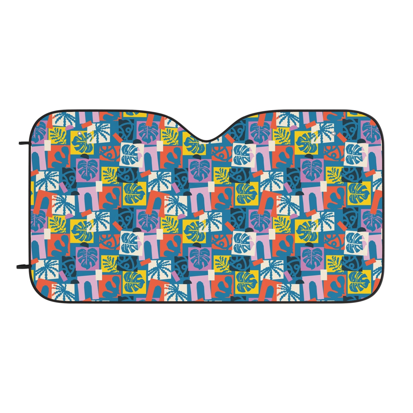 Tropical Botanical Car Sun Shades / Boho Tiki Monsteras