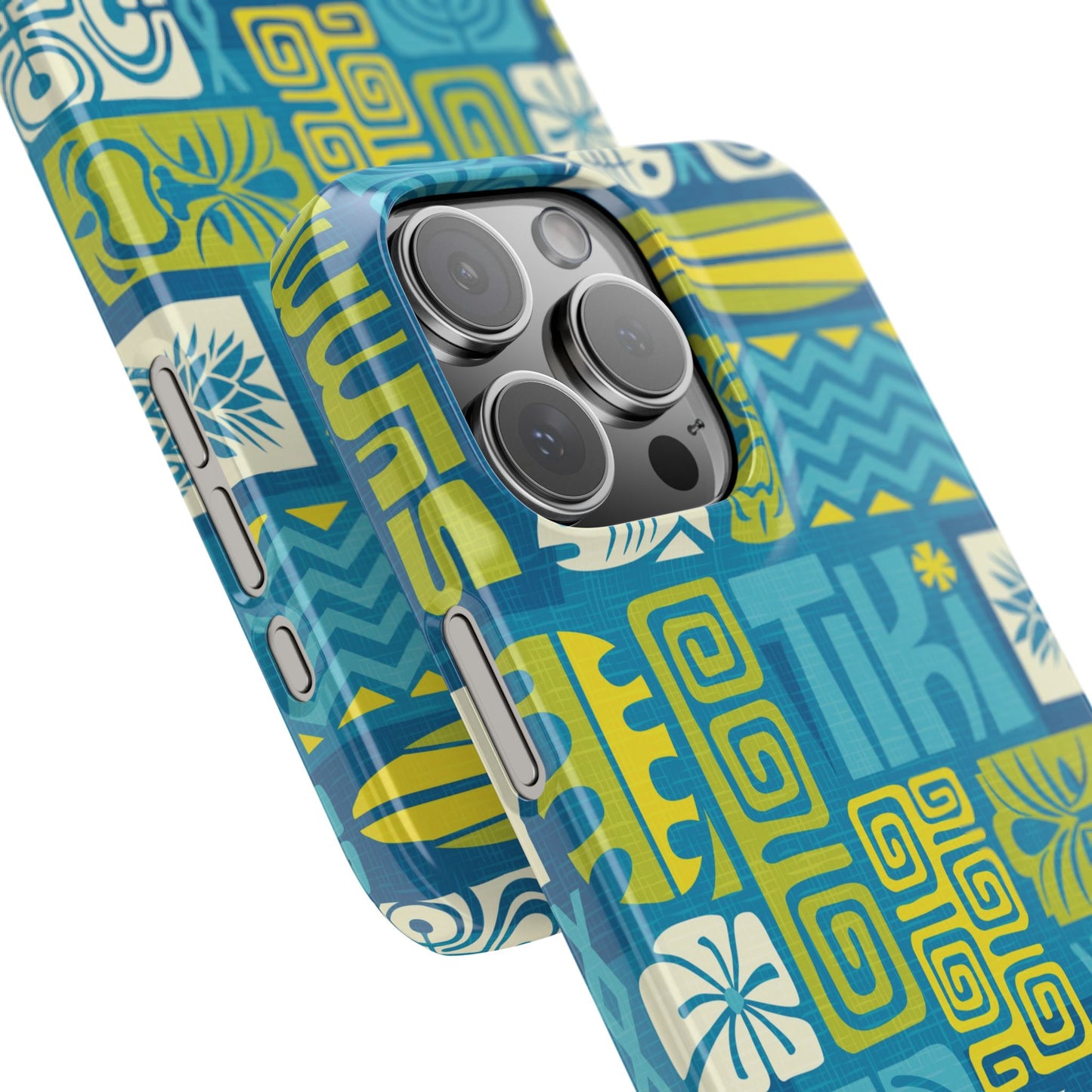 Slim Phone Cases - Tiki Poster Blue