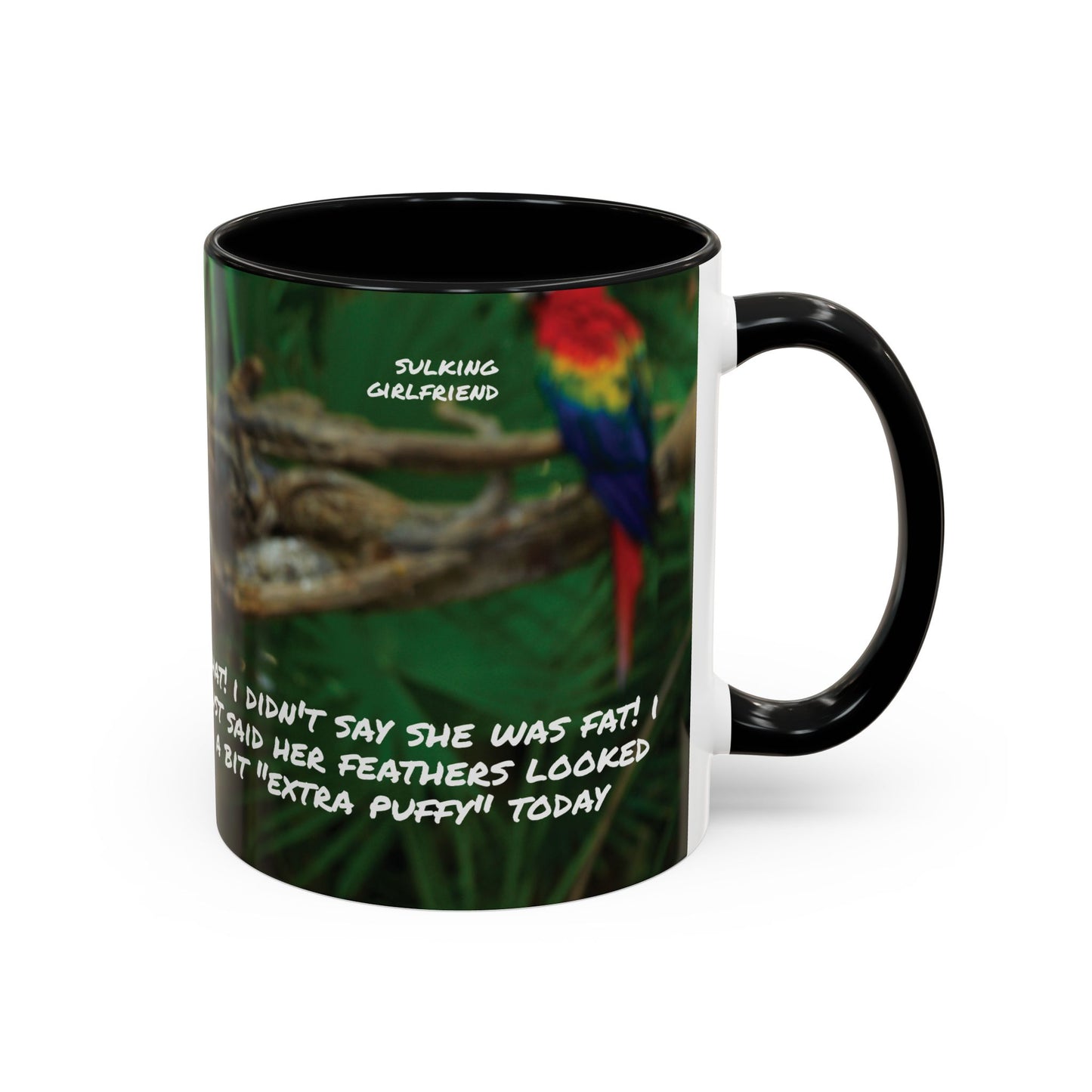 Parrot Accent Coffee Mug (11, 15oz), 8 Colors - Extra Puffy