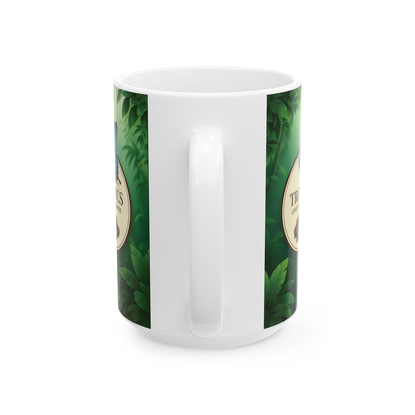 Ceramic White Mug - Tropics Lifestyle Coffee Butterfly