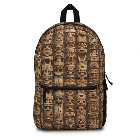 Tropical Backpack  / Ancient Tiki Totems