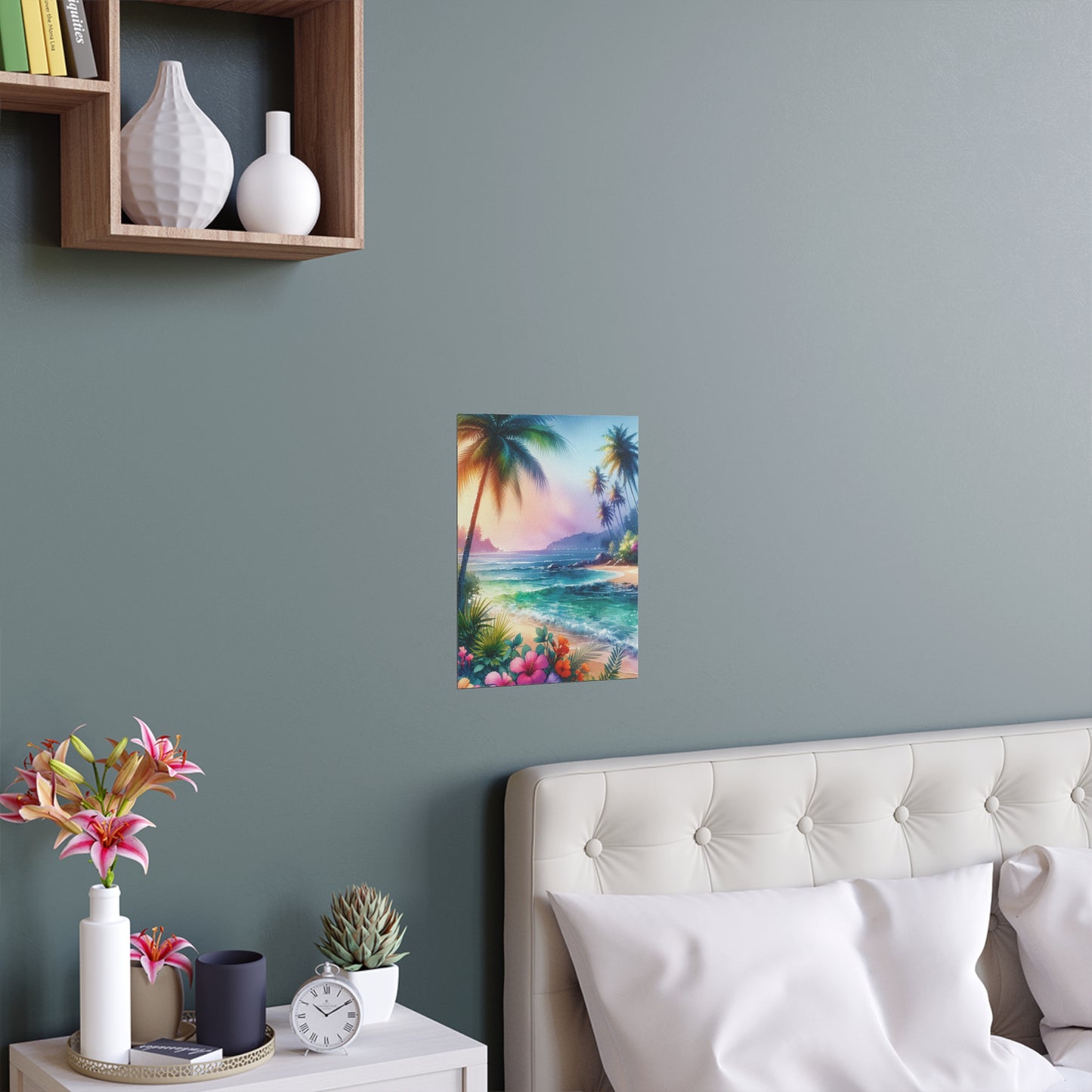 Vibrant Silk Wall Art for Home & Garden, Tropical Beach Decor, Indoor/Outdoor Silk Posters, Nature Love Gift, Summer Vibes