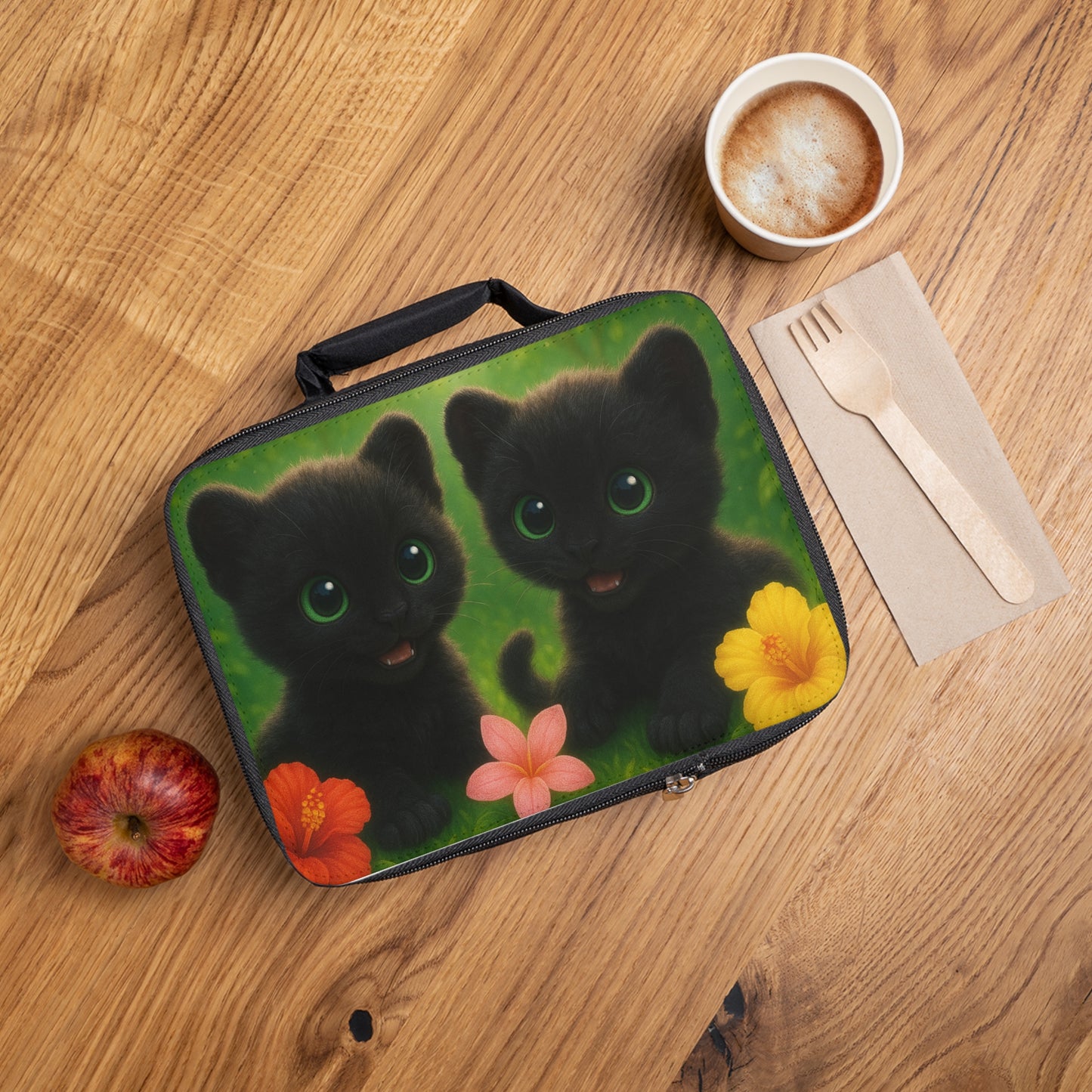 Baby Black Panthers Lunch Bag - Eco-Friendly Insulated Tote, Adult and Child Lunchbox / Perfect for Picnics, Beach Outings