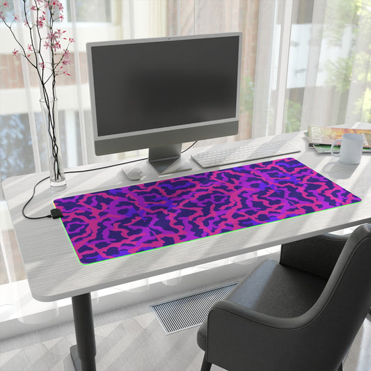 LED Gaming Mouse Pad With Vibrant RGB Lighting, 4 Sizes / Coral Threads, Heatwave