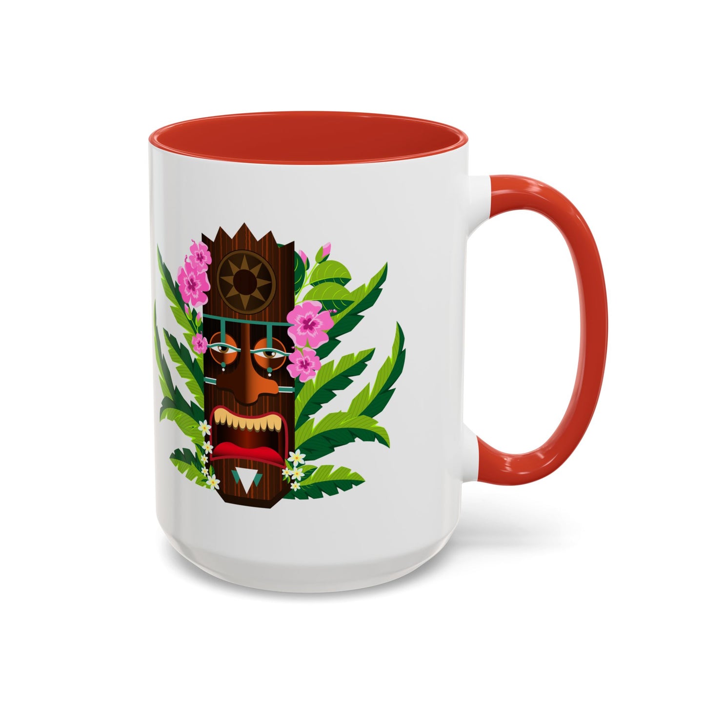 Accent Coffee Mug (11, 15oz), 8 Colors - Tiki Boss Nani