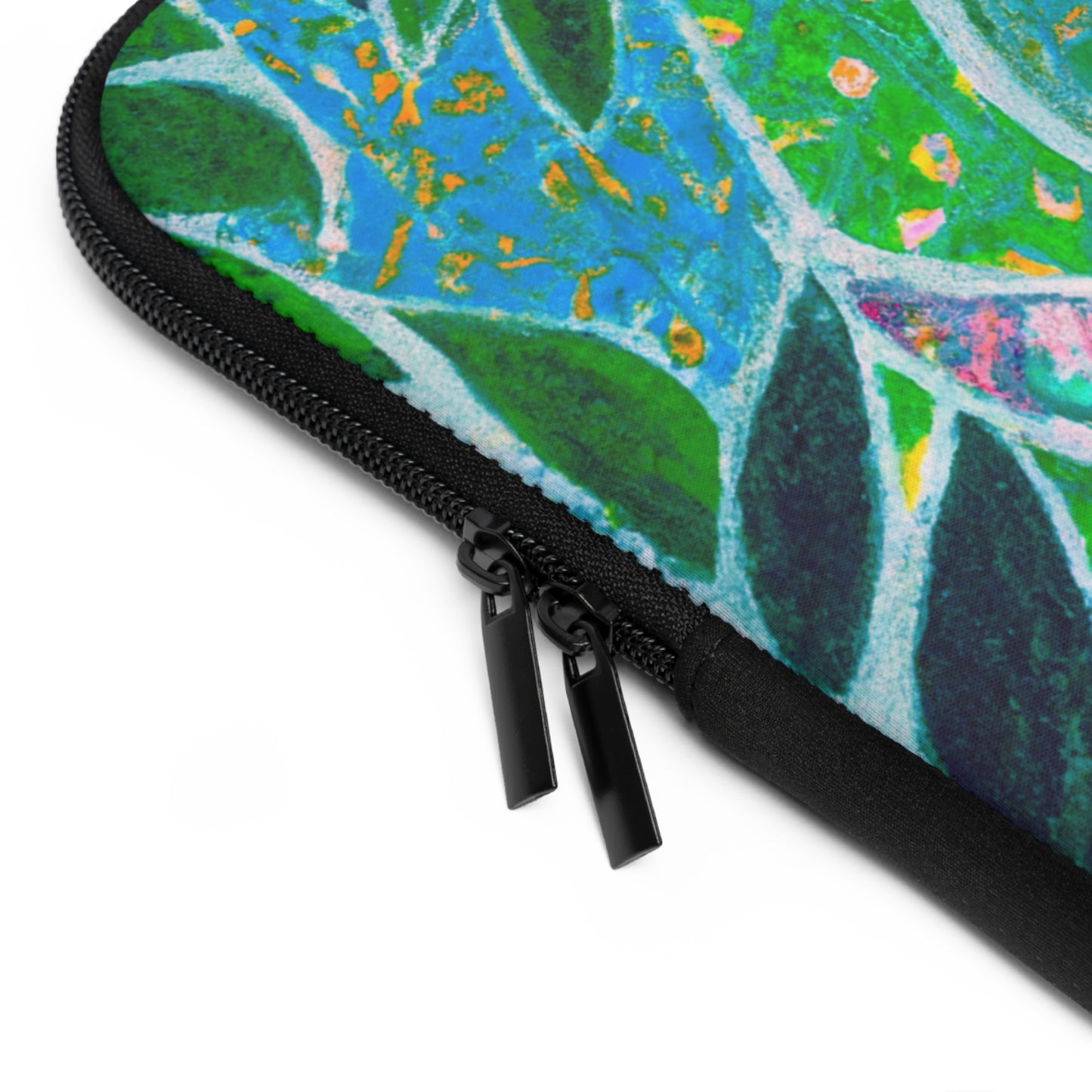 Tropical Laptop Sleeve, 5 Sizes - Perfect for Beach Lovers & Students / Amazon Whimsy, Green