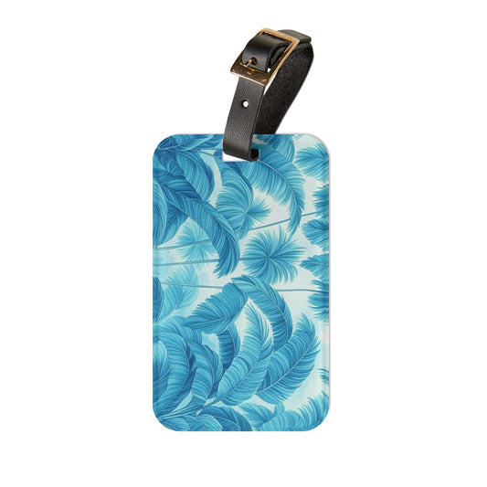 Luggage Tag - Palm Serenity, Turquoise
