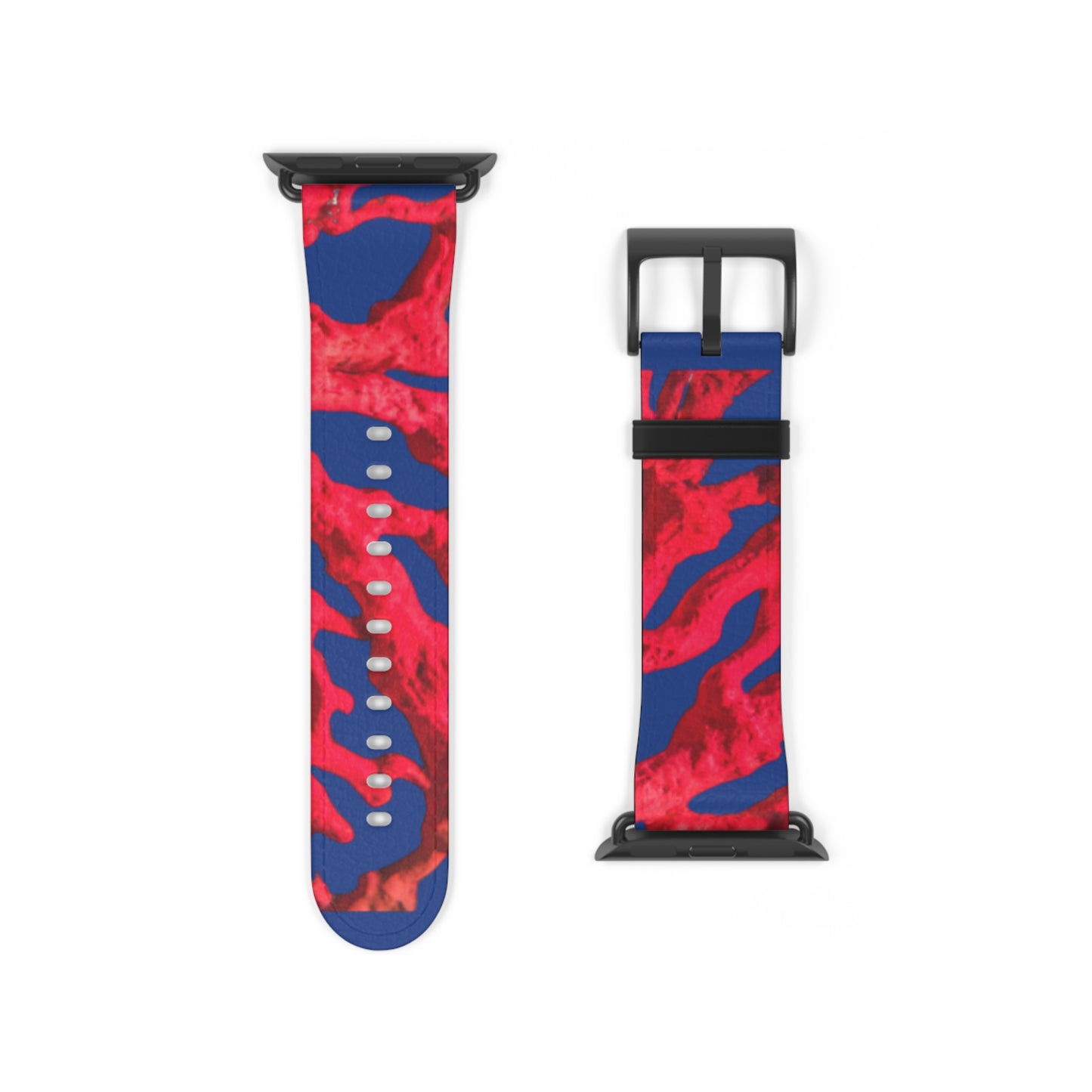 Apple Watch Band - Red Coral, dark blue background