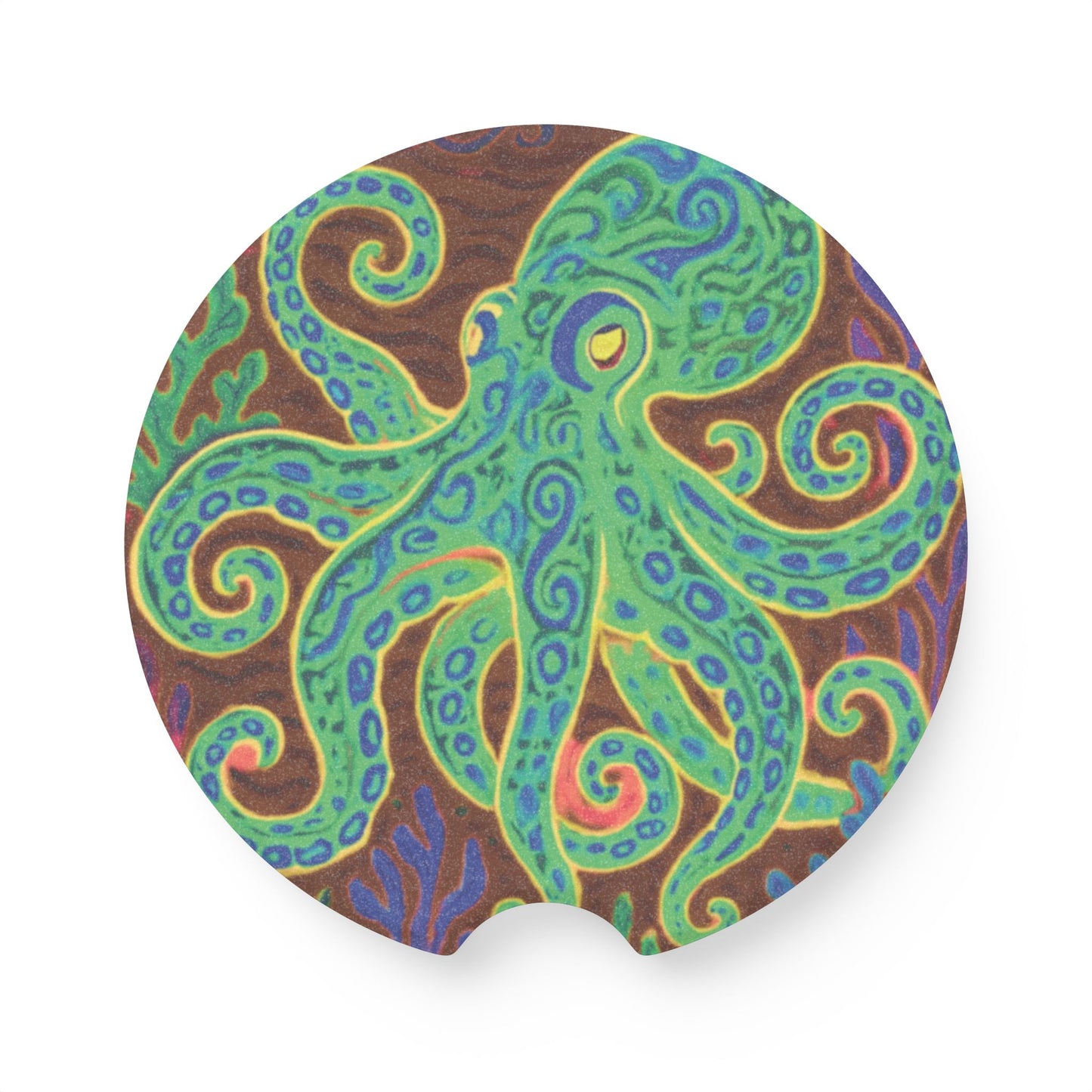 Soapstone Car Coaster - Gamma Kraken Joe