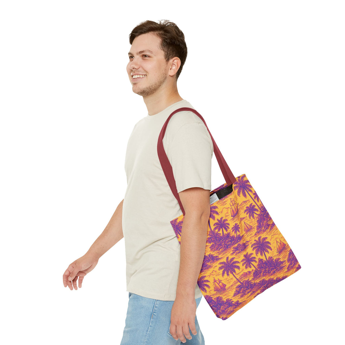 Faraway Toile/Pop Tote Bag - 3 Sizes