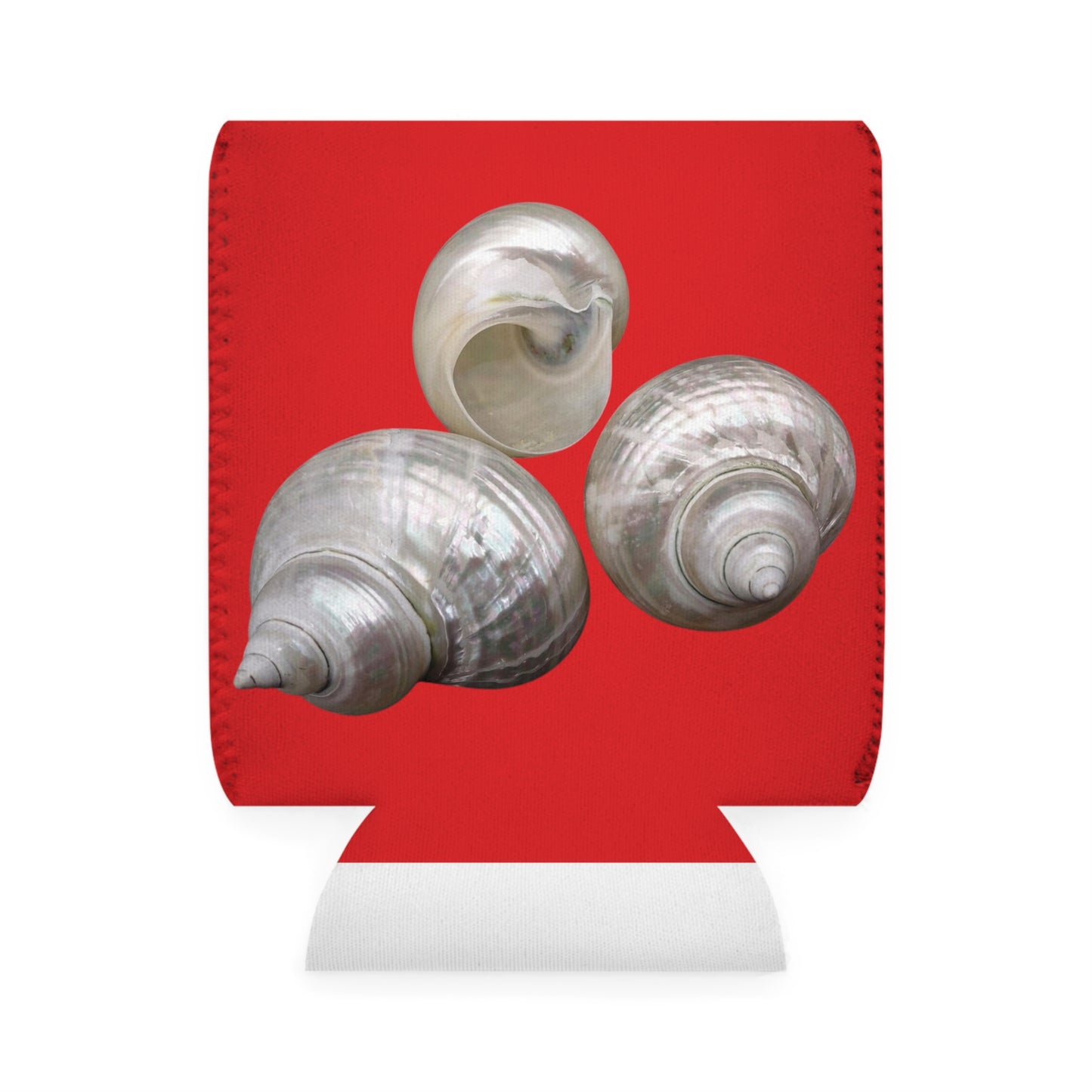 Three Nautilus Shells/Red Cooler Sleeve - Perfect for Outdoor Picnics
