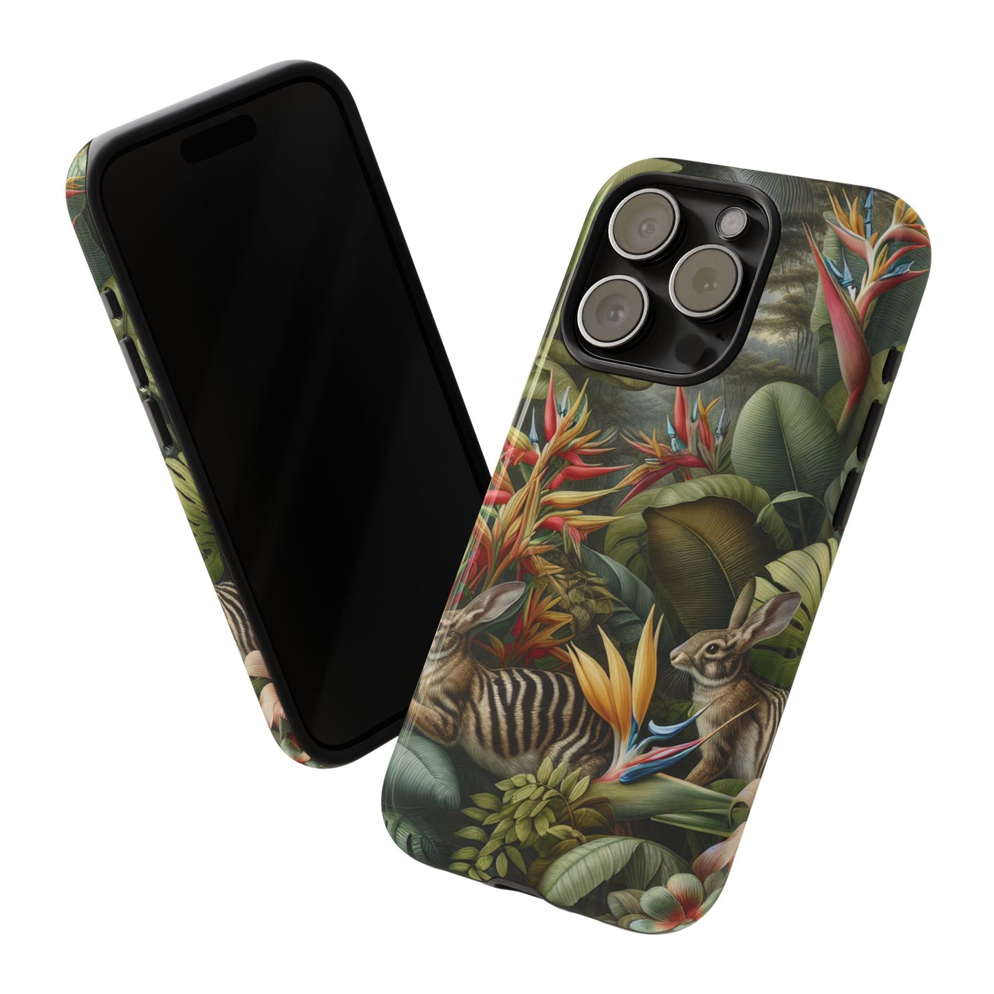 Rainforest Rabbit Outing Phone Case - Tough Cases with Summer Vibe