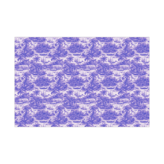 Gift Wrap Papers, Tropical Toile #1, Purple, 3 Sizes