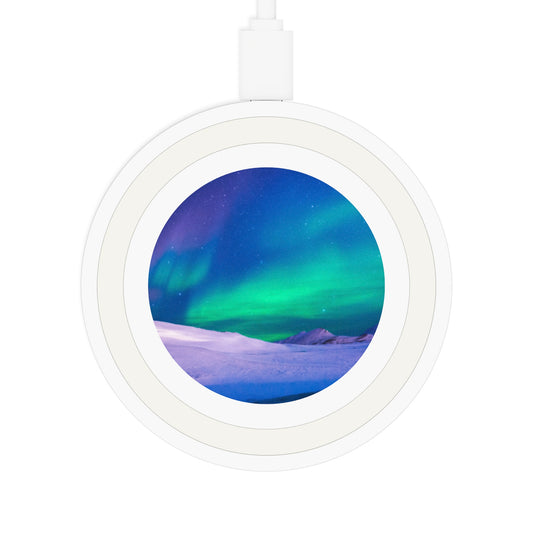 Quake Wireless Charging Pad - Cold Ocean Lights, Peacock