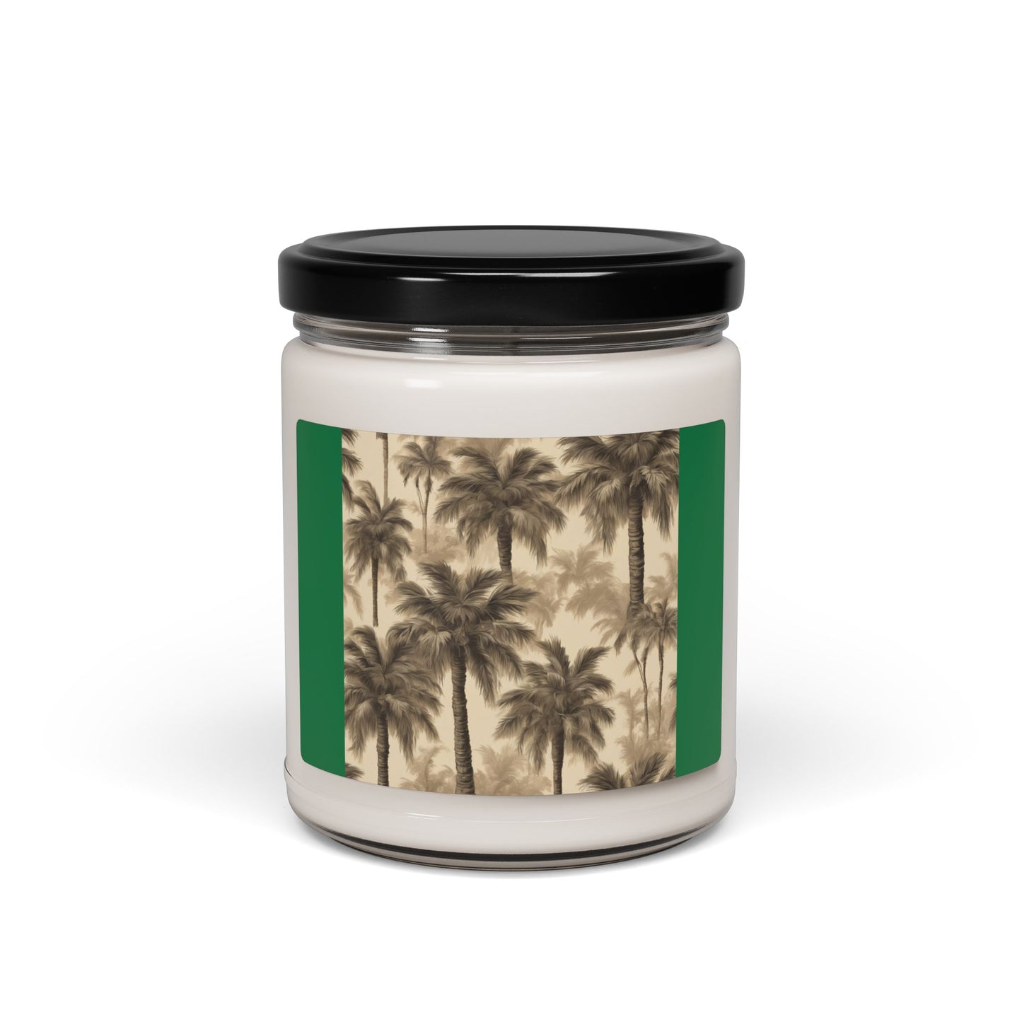 Scented Soy Candle, 9oz, Lisa's Fluffy Palms, green