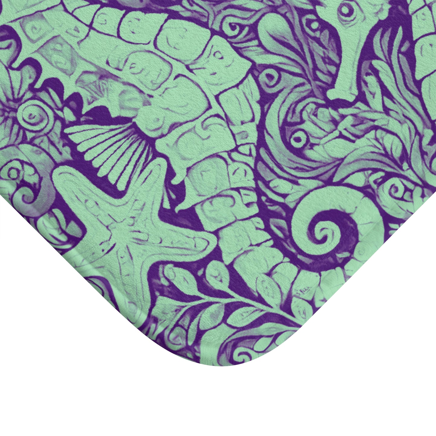 Seahorse Trio/Minty Bath Mat, 2 Sizes - Tropical Vibes for Home Decor