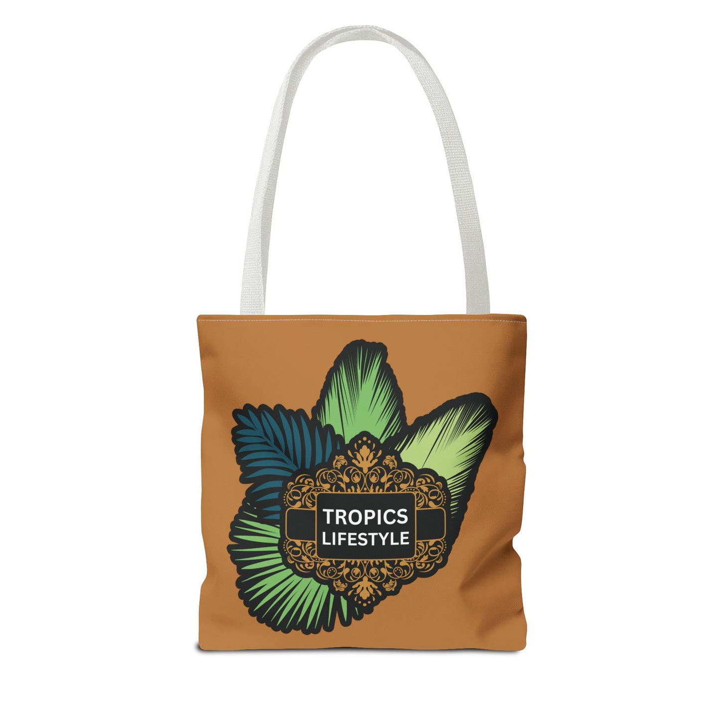 Elegant Tropics Lifestyle Logo Tote Bag - 3 Sizes, Lt. Brown