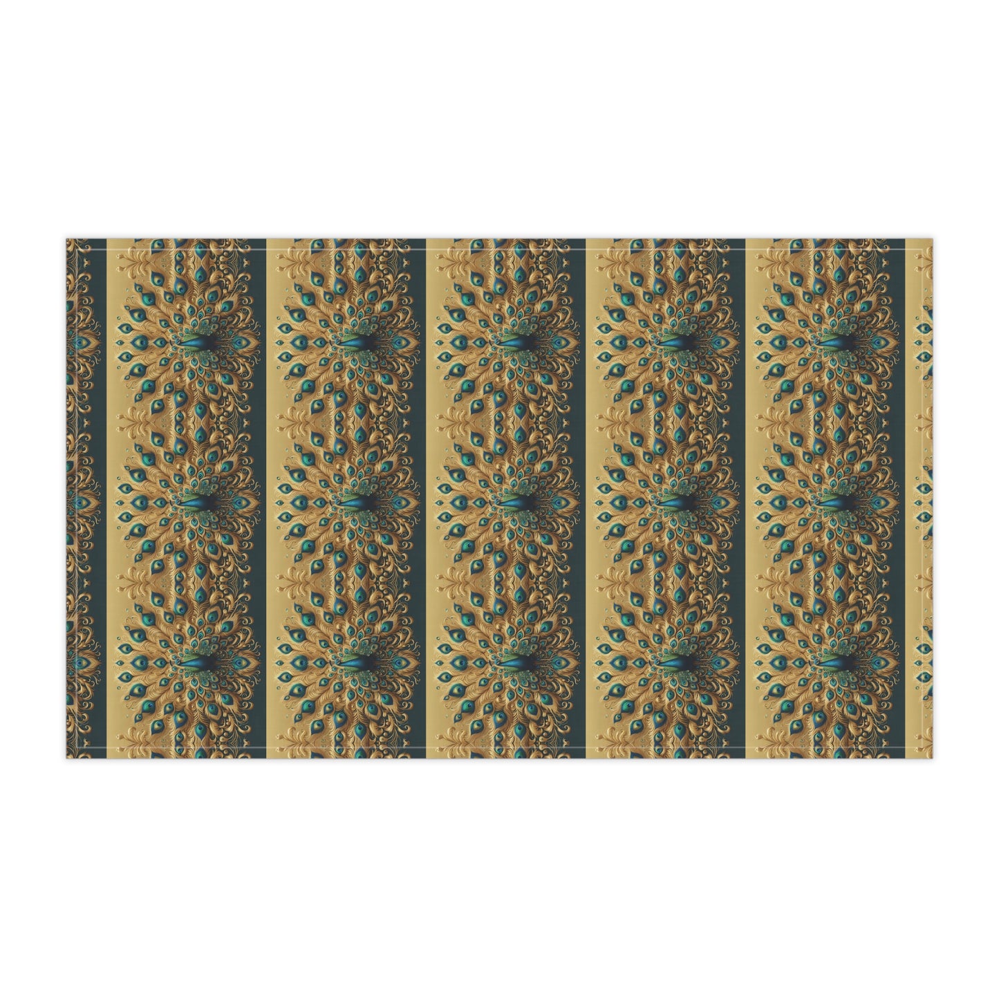 Tea Towels (cotton, poly), Golden Peacocks