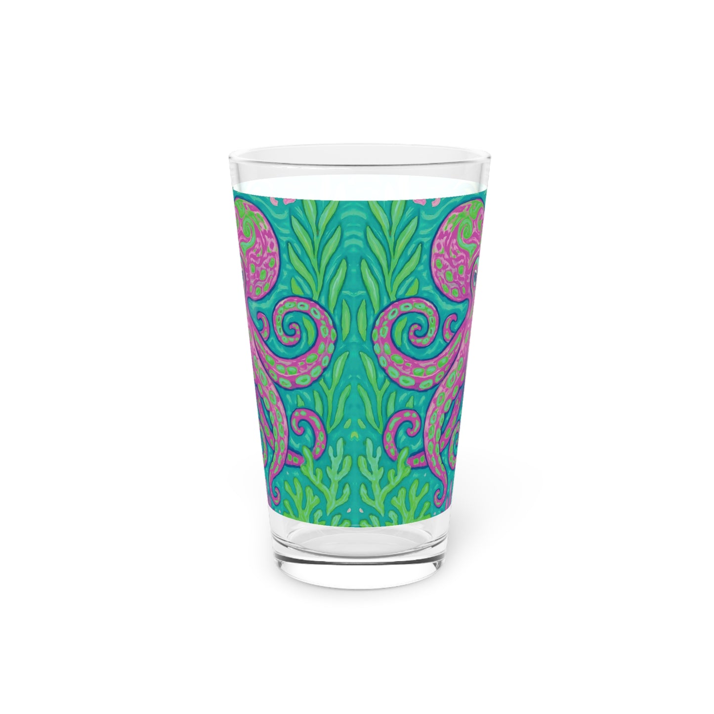 Pint Glass, 16oz - Octopus Kraken Joe, Purple Gamma
