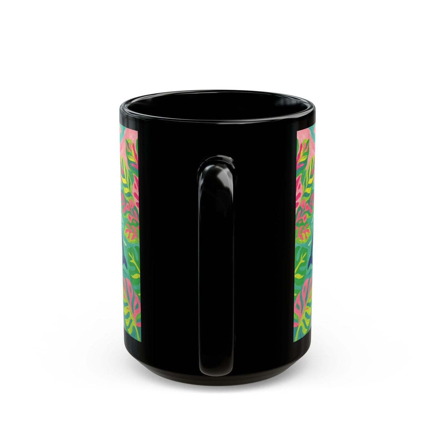 Black Coffee Mug - Dancing Dolphins