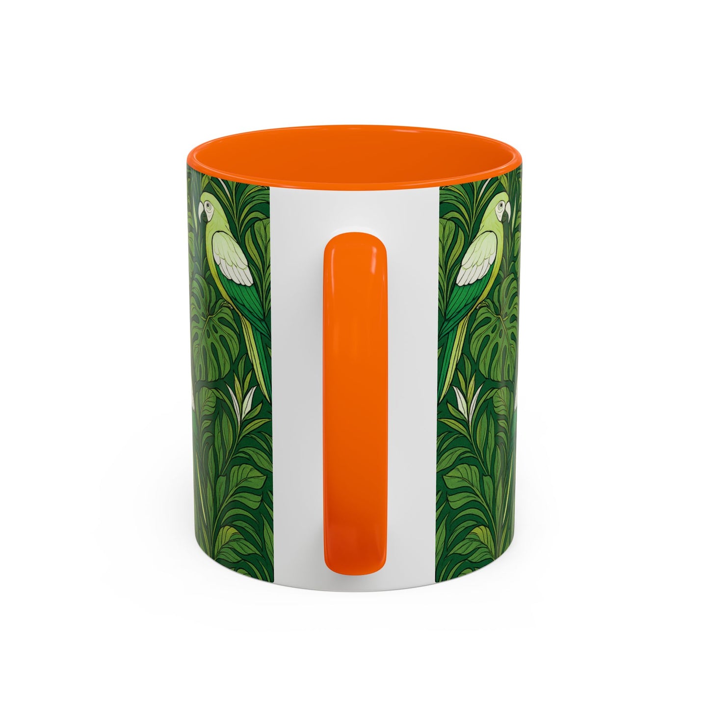 Accent Coffee Mug (11, 15oz), 8 Colors - Parrot Family, Lime