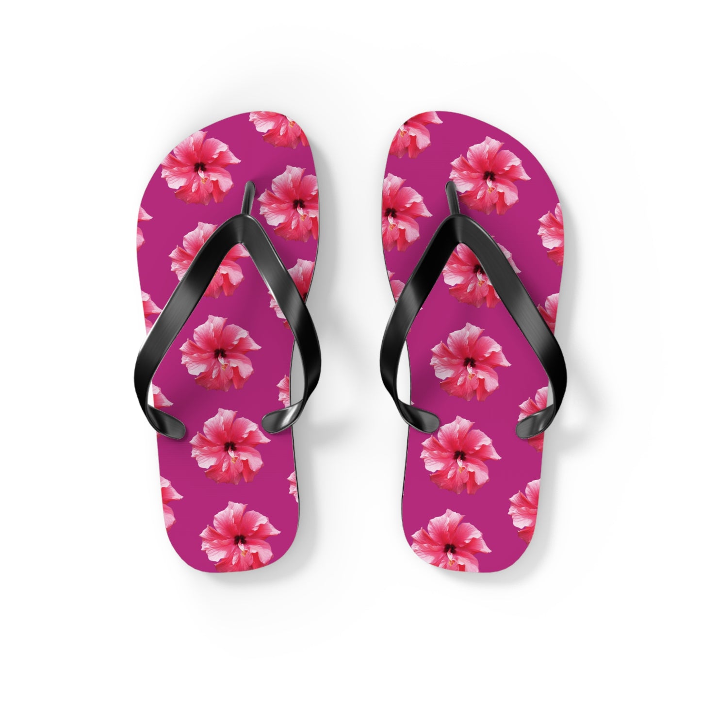 Flip Flops - Pink Hibiscus/Pink