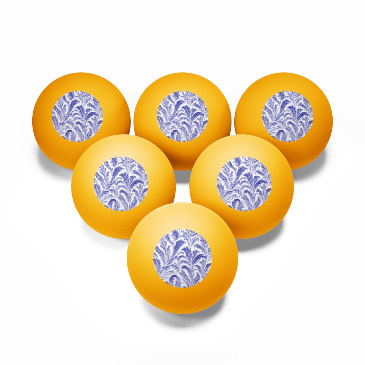 Tropical Paradise Ping Pong Balls - 6 Pack with Rocco Purple/Orange